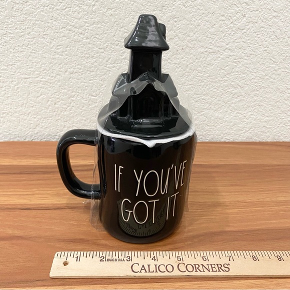 RAE DUNN If You Got It, Haunt It Double Sided Black Ceramic Halloween Mug - Picture 6 of 12